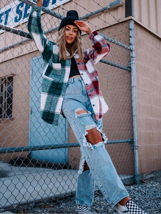 Dressed in LALA Jackets & Blazers - Dressed in Lala Plaid Flannel